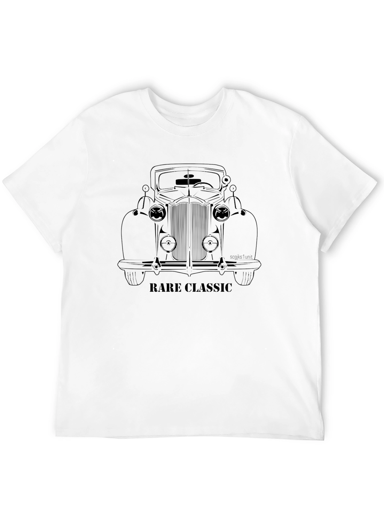 Rare Classic Car Graphic T-Shirt - Black