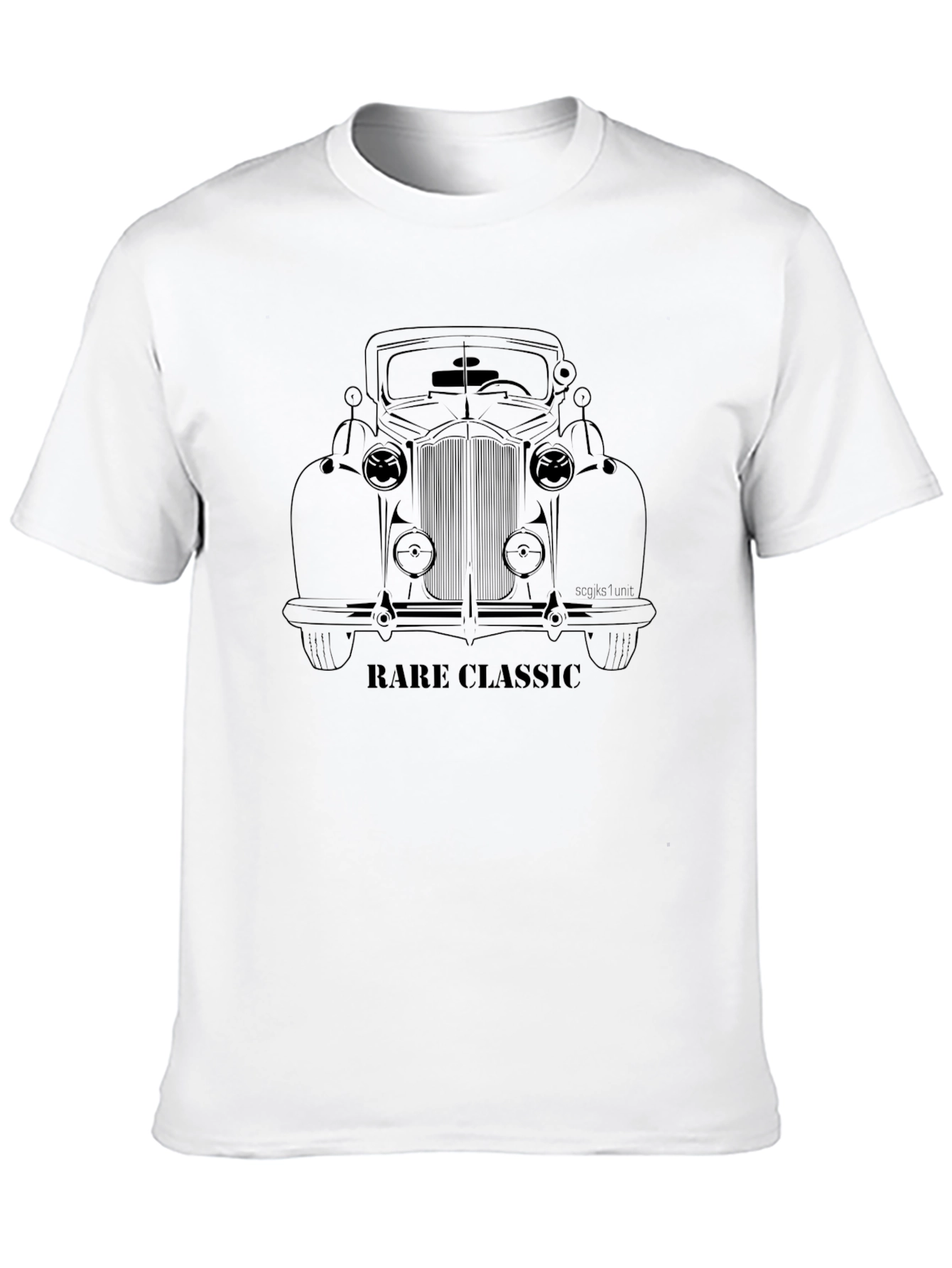 Rare Classic Car Graphic T-Shirt - Black