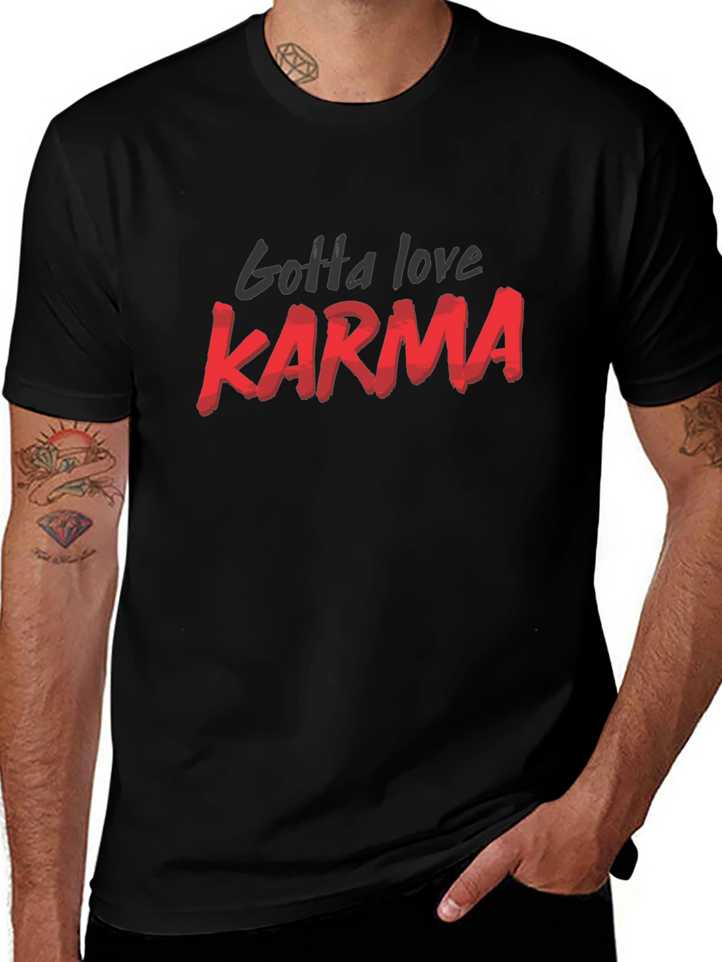 Gotta Love Karma Black Graphic Tee