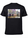 Amsterdam Canal T-Shirt - Unique Cityscape Design