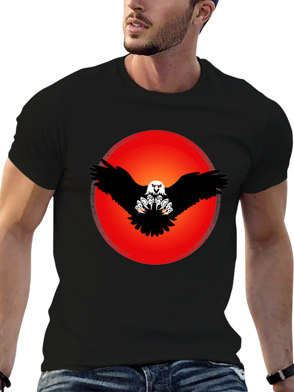 Eagle Graphic Black T-Shirt
