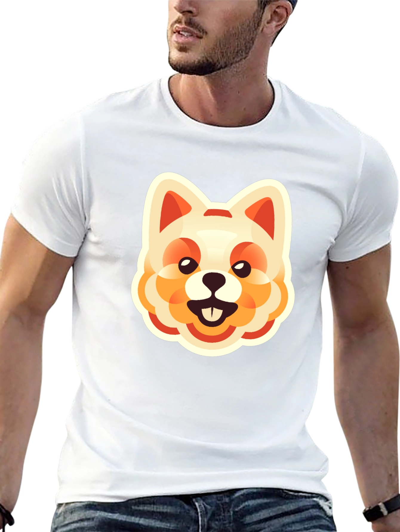 Dog Graphic Tee - Cute Cartoon Animal Print