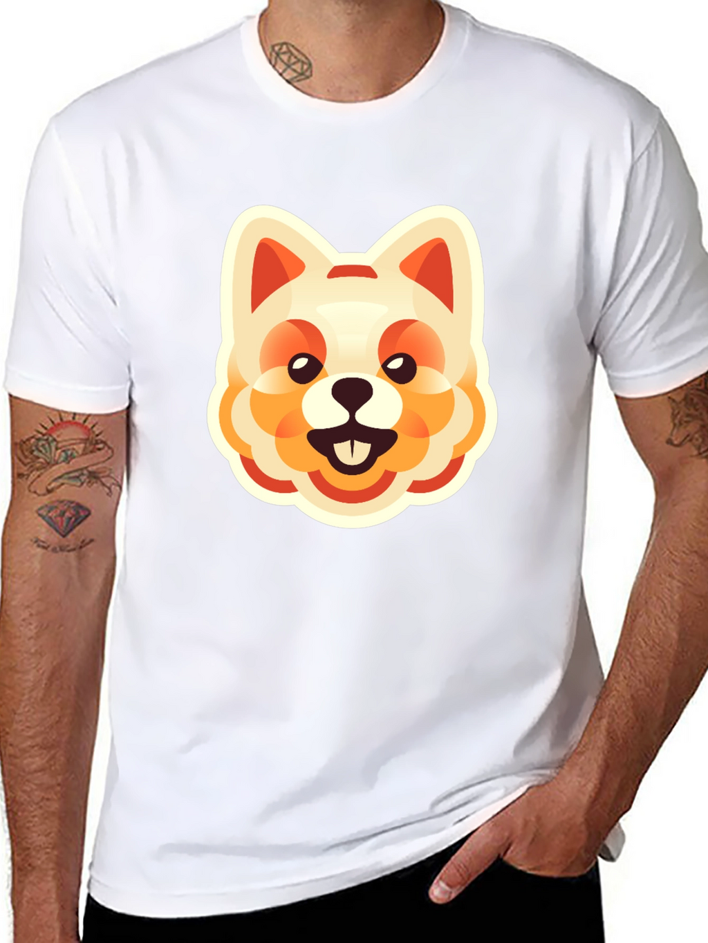 Dog Graphic Tee - Cute Cartoon Animal Print