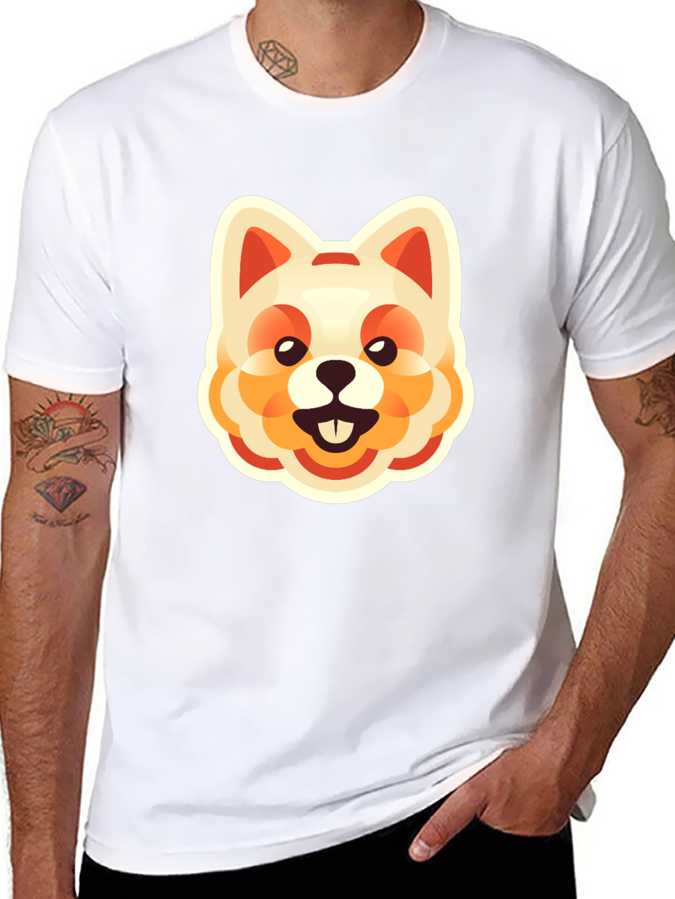 Dog Graphic Tee - Cute Cartoon Animal Print
