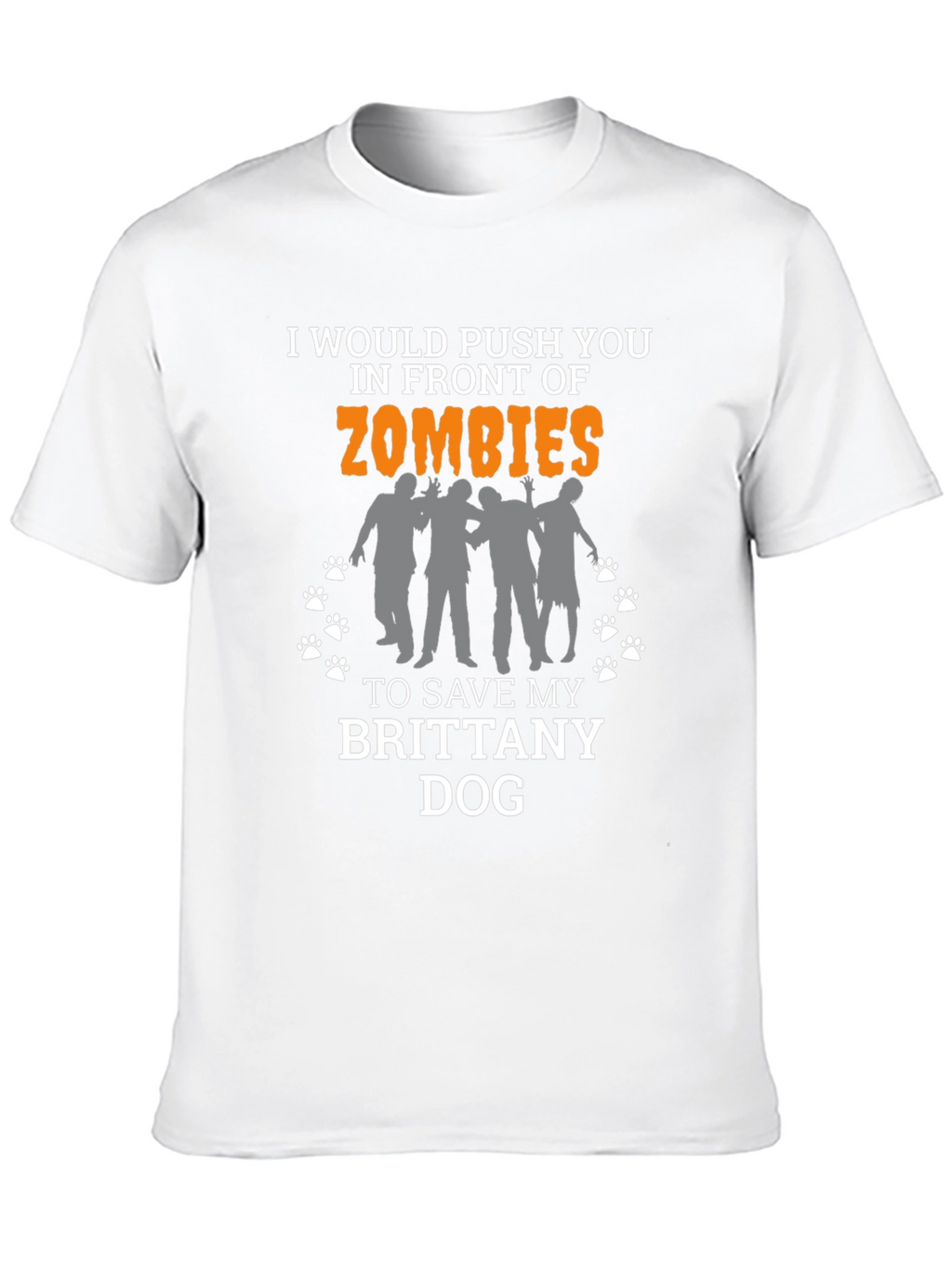 Brittany Dog Zombie Funny Graphic Tee