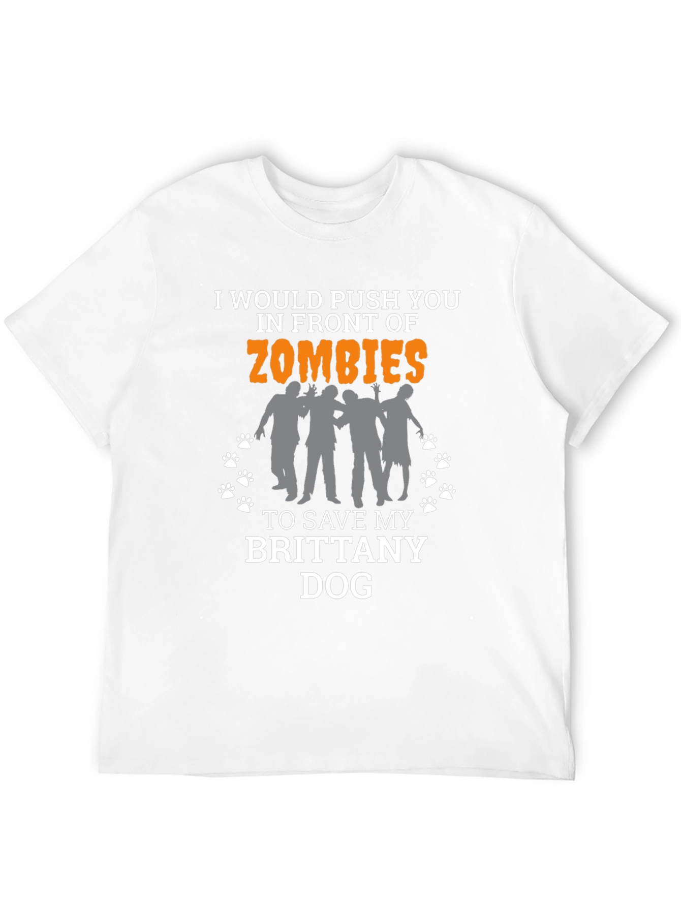 Brittany Dog Zombie Funny Graphic Tee