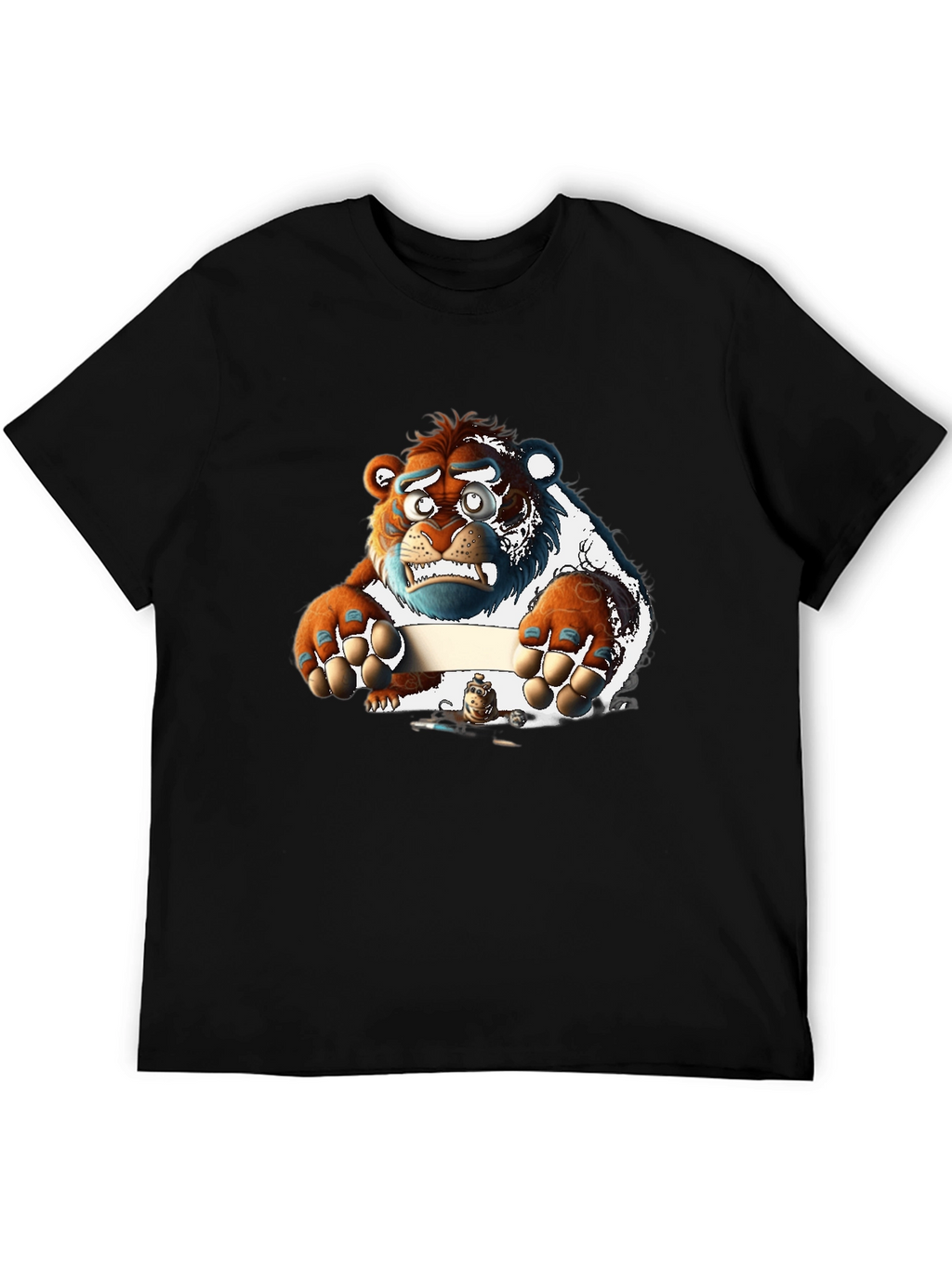 Cartoon Bear Graphic Tee - Unique Print