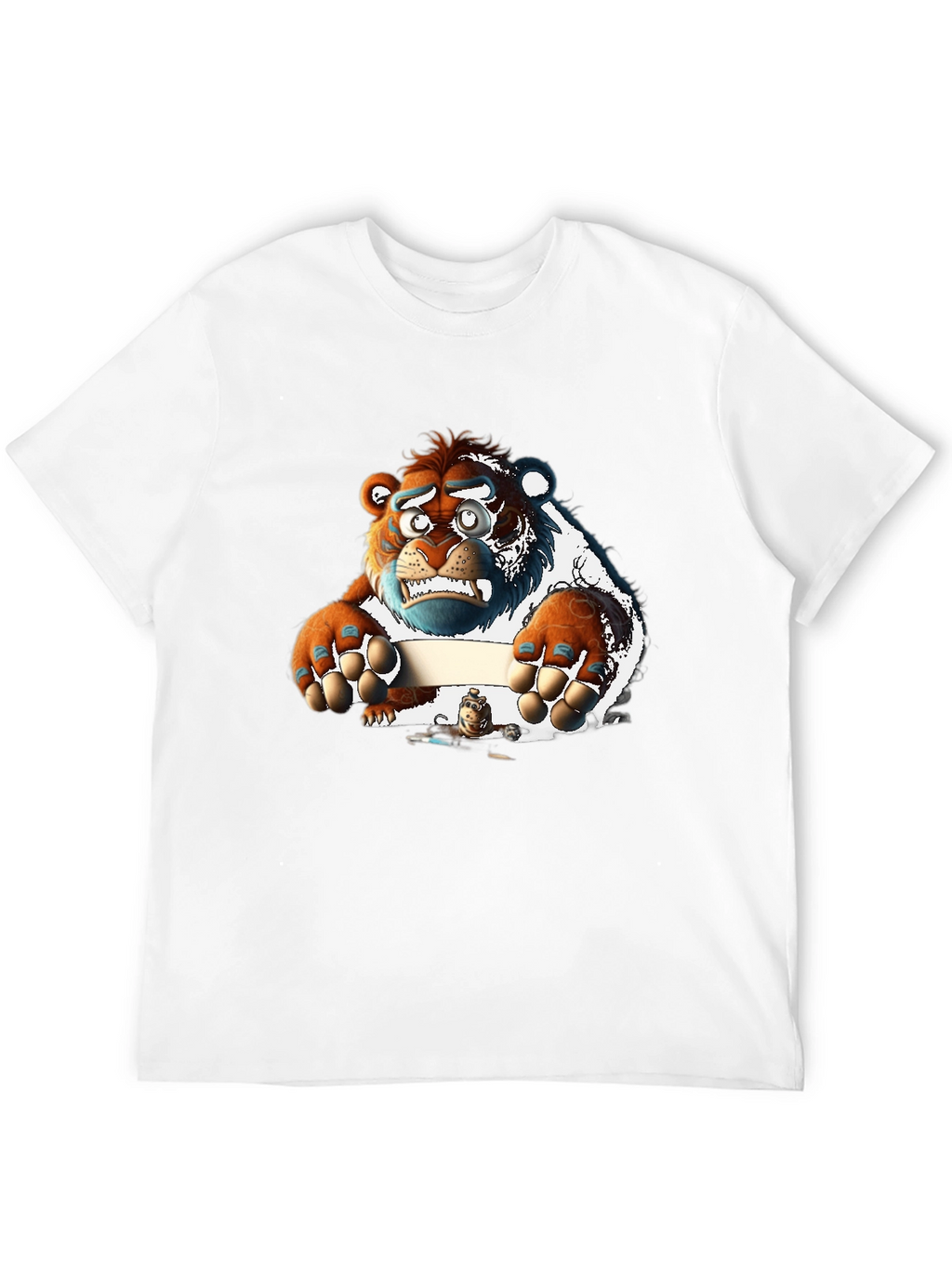 Cartoon Bear Graphic Tee - Unique Print