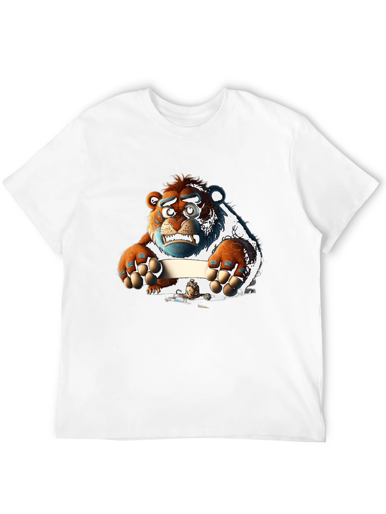 Cartoon Bear Graphic Tee - Unique Print