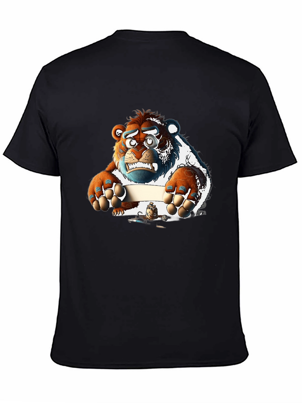 Cartoon Bear Graphic Tee - Unique Print