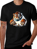 Cartoon Bear Graphic Tee - Unique Print