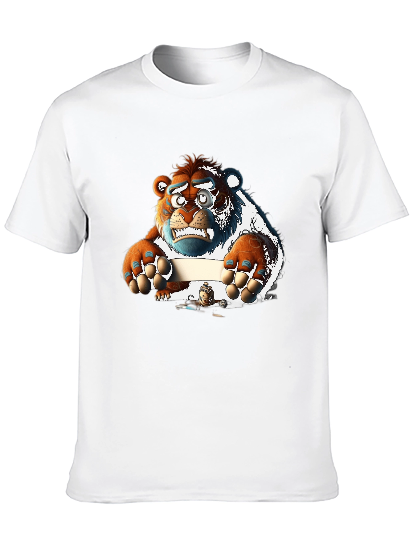 Cartoon Bear Graphic Tee - Unique Print