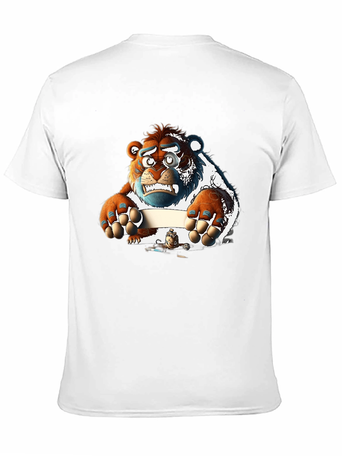 Cartoon Bear Graphic Tee - Unique Print