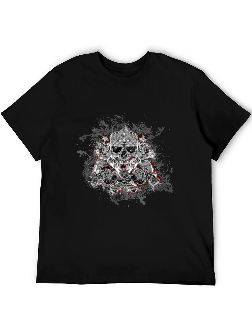 Skull & Guns Graphic T-Shirt - Edgy Style