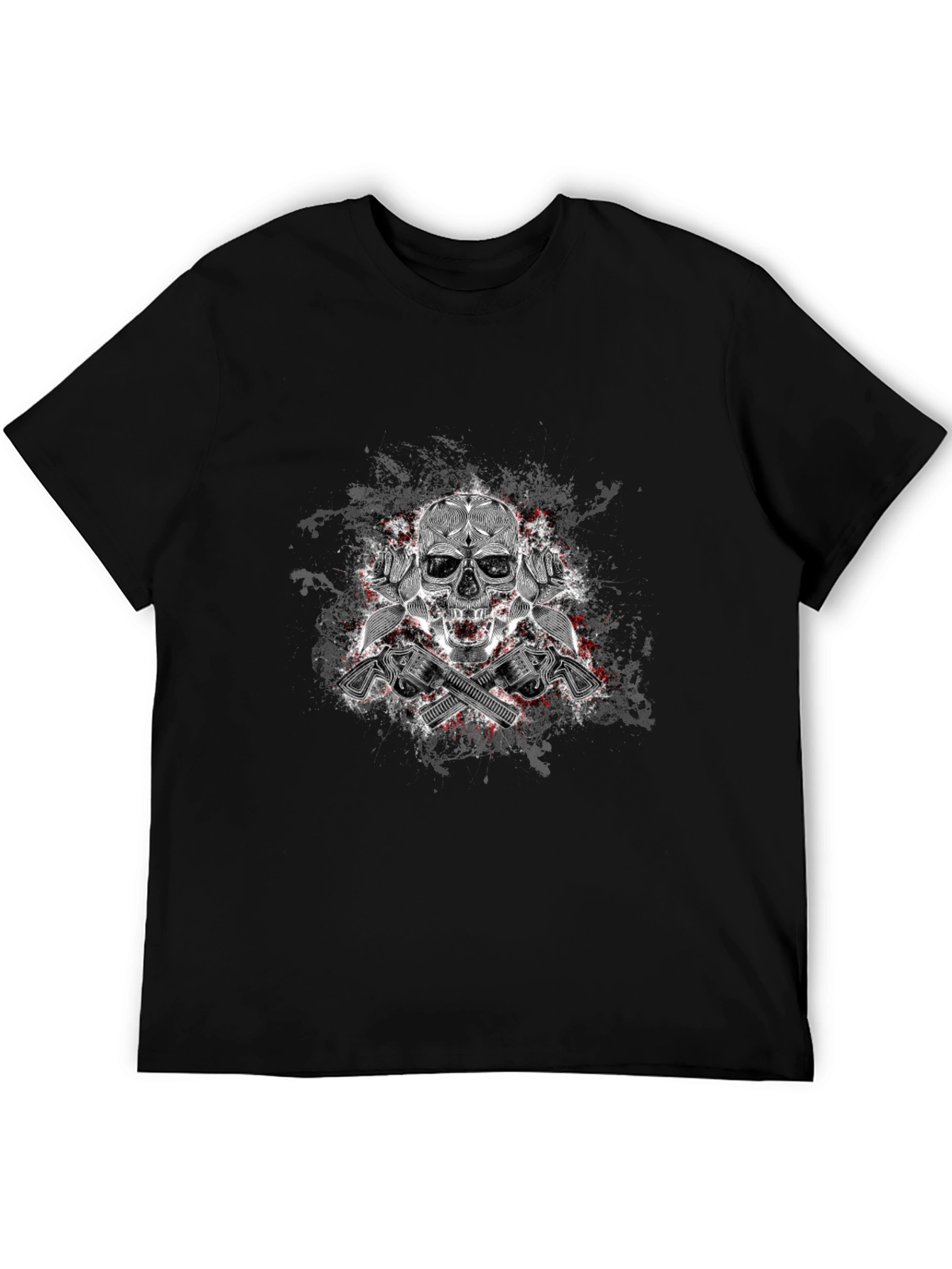 Skull & Guns Graphic T-Shirt - Edgy Style