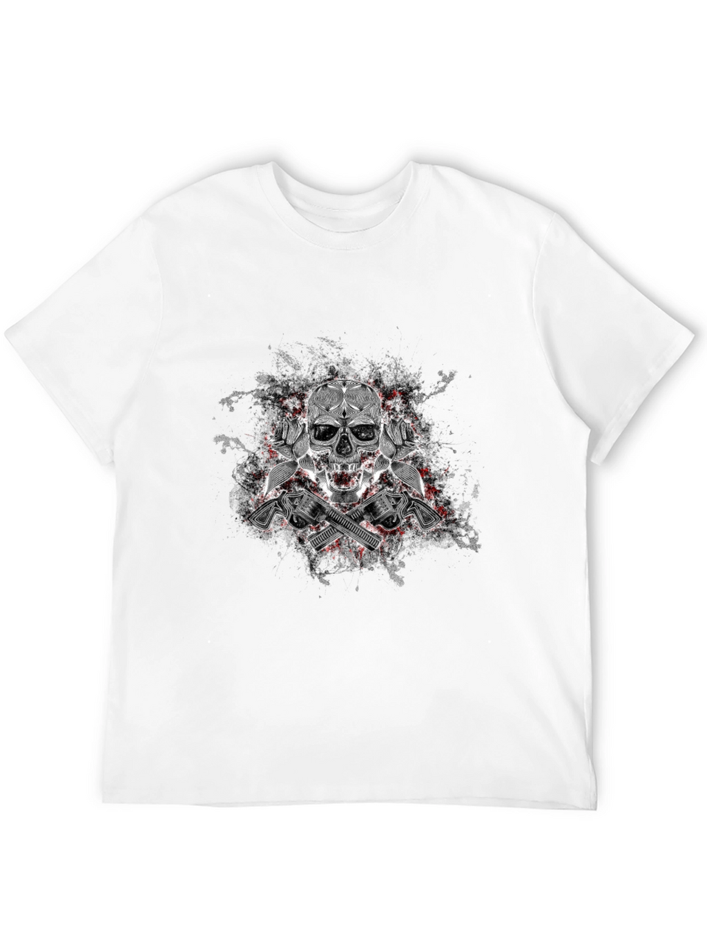 Skull & Guns Graphic T-Shirt - Edgy Style