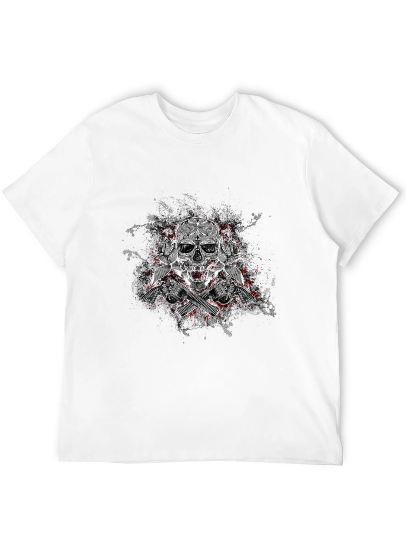 Skull & Guns Graphic T-Shirt - Edgy Style