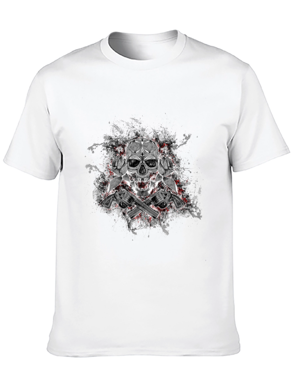 Skull & Guns Graphic T-Shirt - Edgy Style