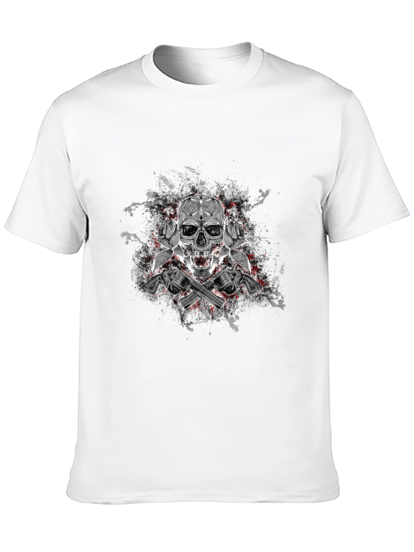 Skull & Guns Graphic T-Shirt - Edgy Style