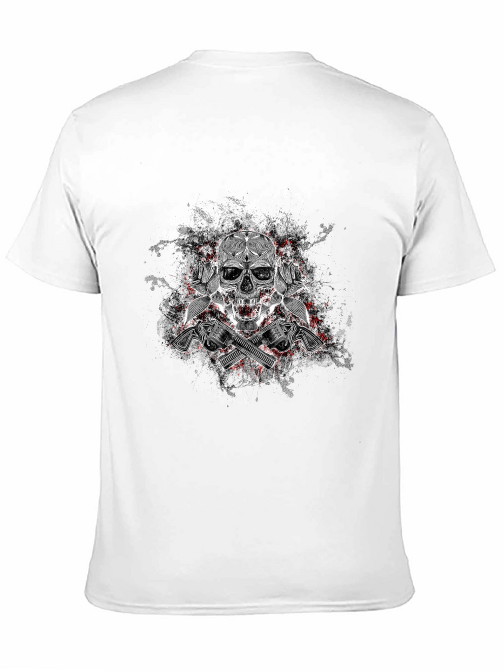 Skull & Guns Graphic T-Shirt - Edgy Style