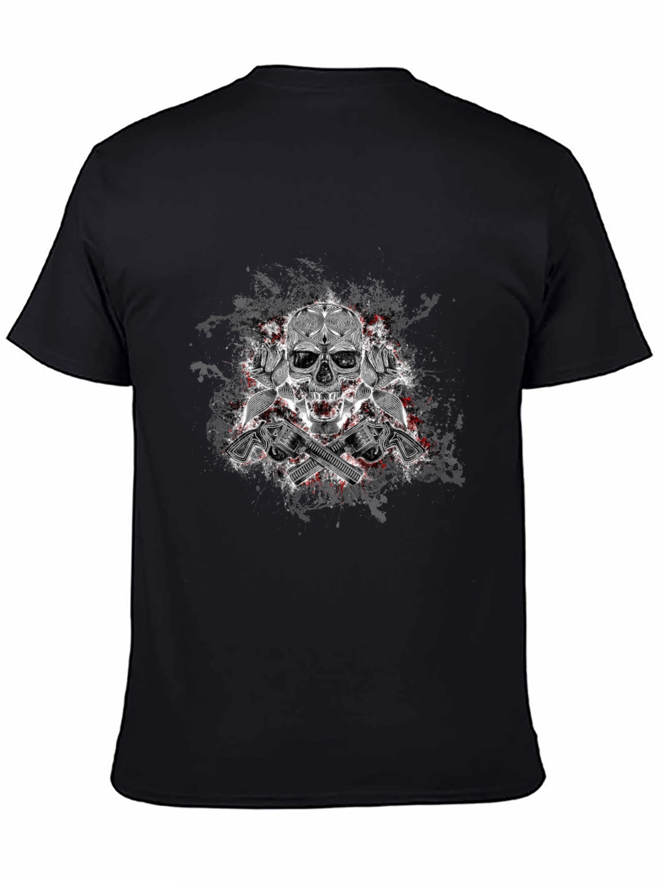 Skull & Guns Graphic T-Shirt - Edgy Style