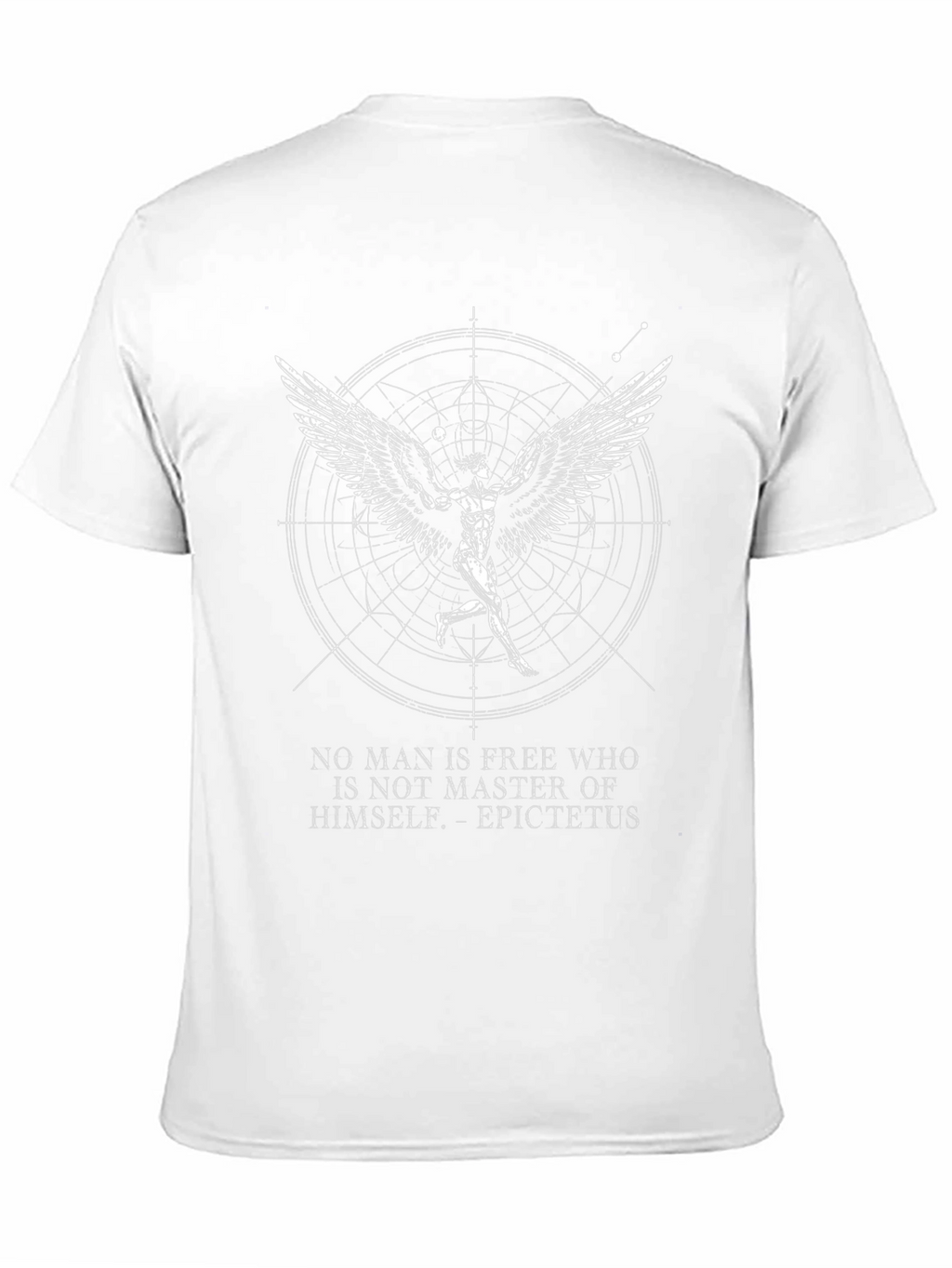 Philosophical T-Shirt - Winged Figure Master of Himself