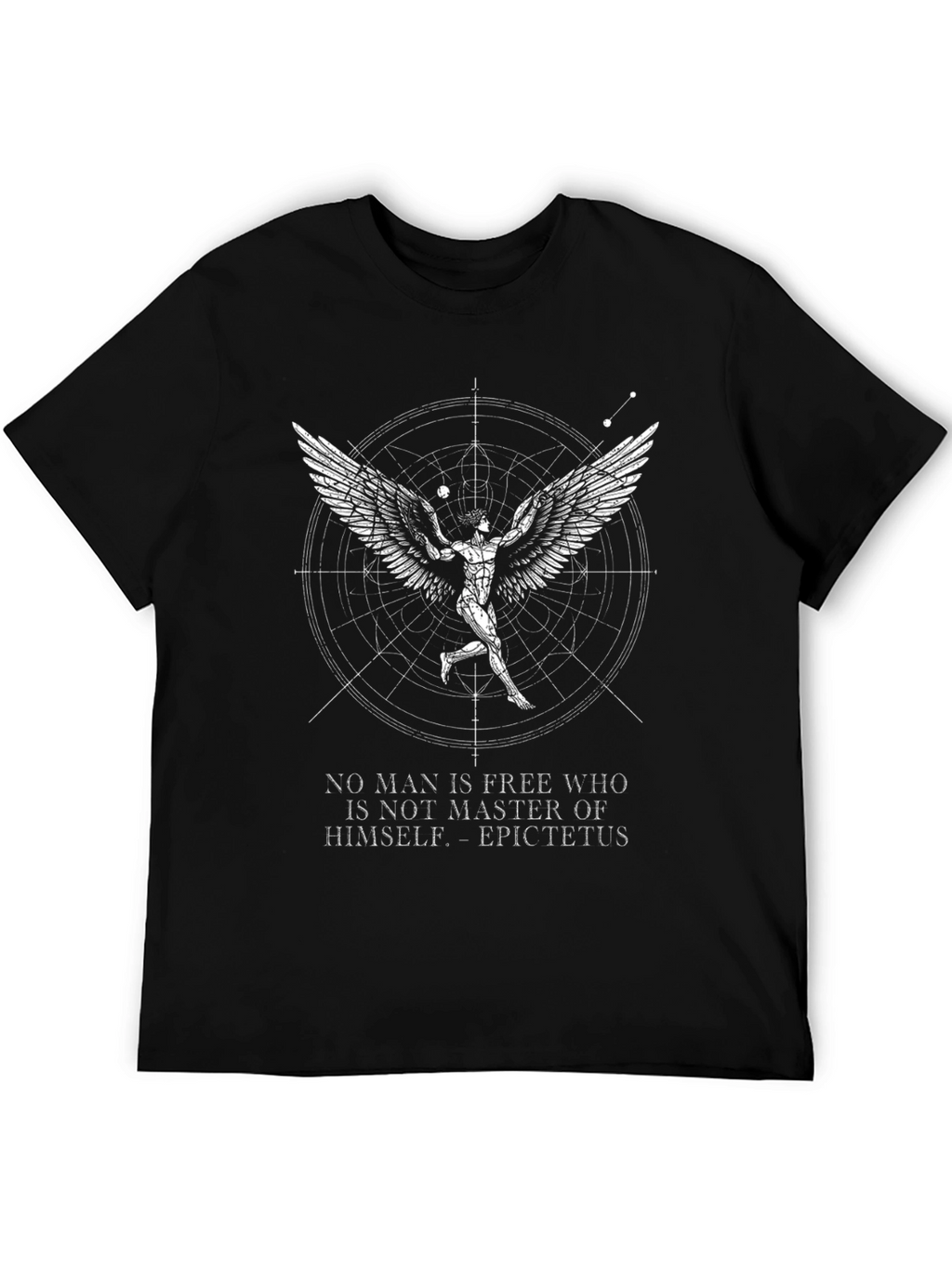 Philosophical T-Shirt - Winged Figure Master of Himself