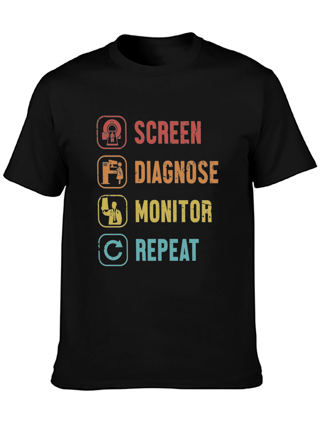 Screen Diagnose Monitor Repeat T-Shirt
