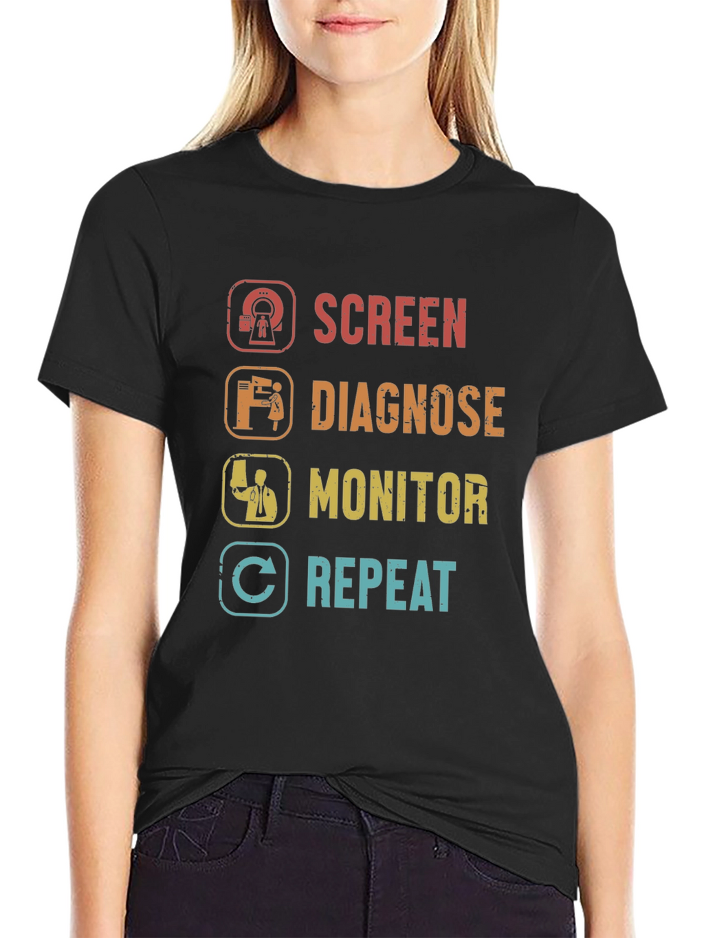 Screen Diagnose Monitor Repeat T-Shirt