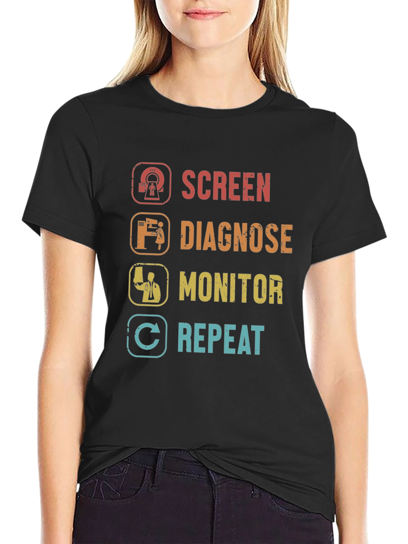 Screen Diagnose Monitor Repeat T-Shirt