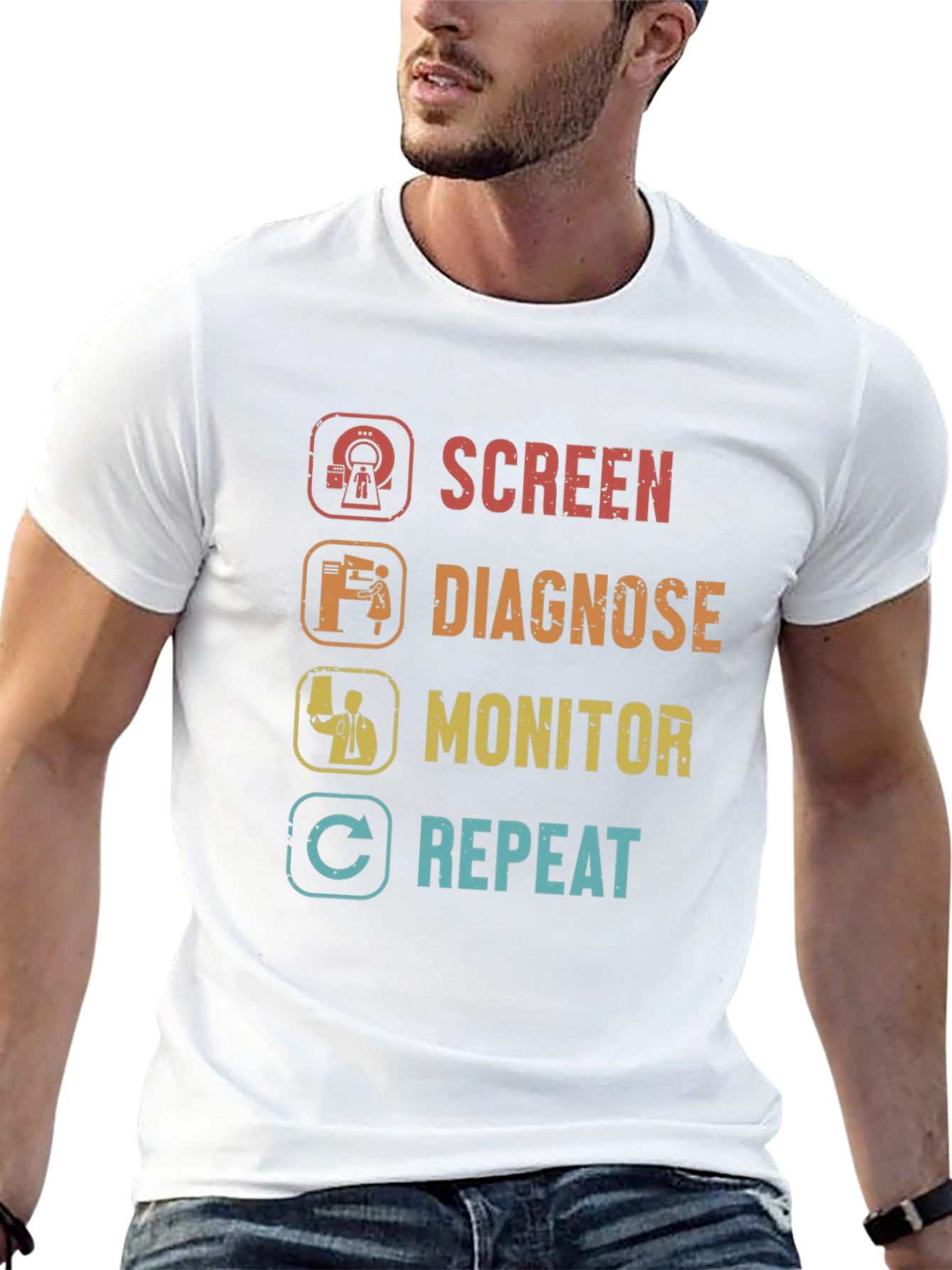 Screen Diagnose Monitor Repeat T-Shirt