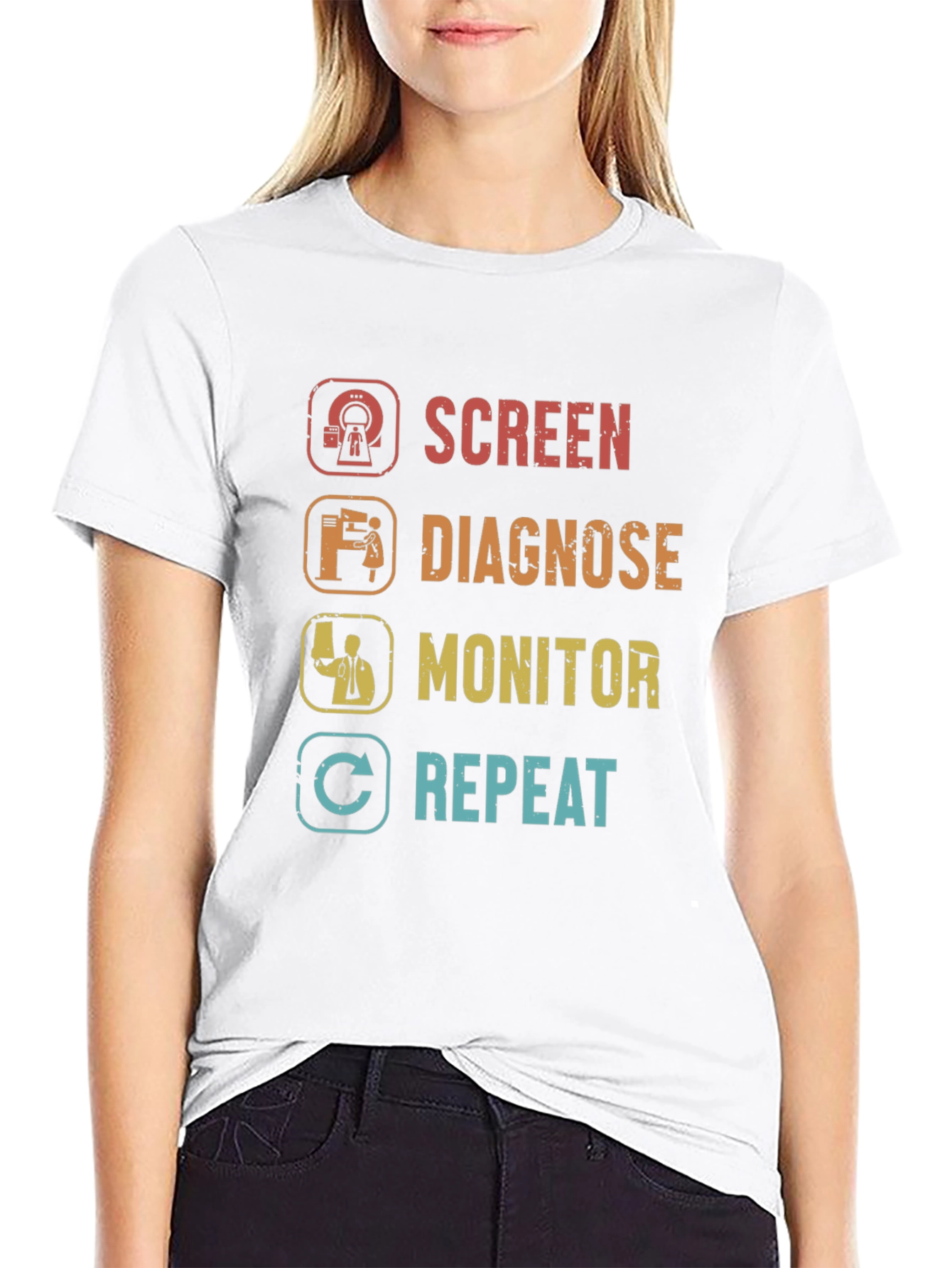 Screen Diagnose Monitor Repeat T-Shirt