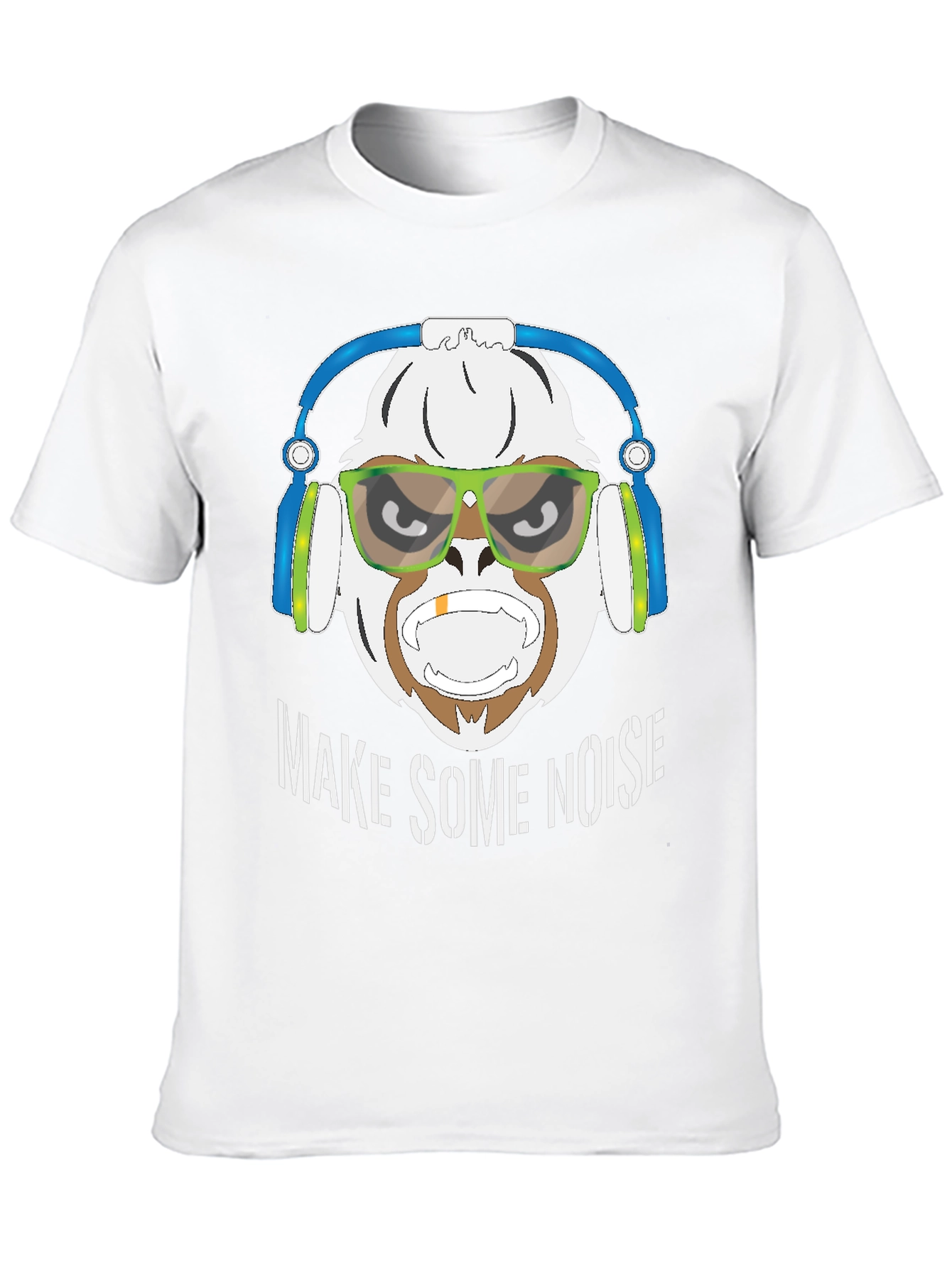 Make Some Noise T-Shirt Gorilla Headphones Tee
