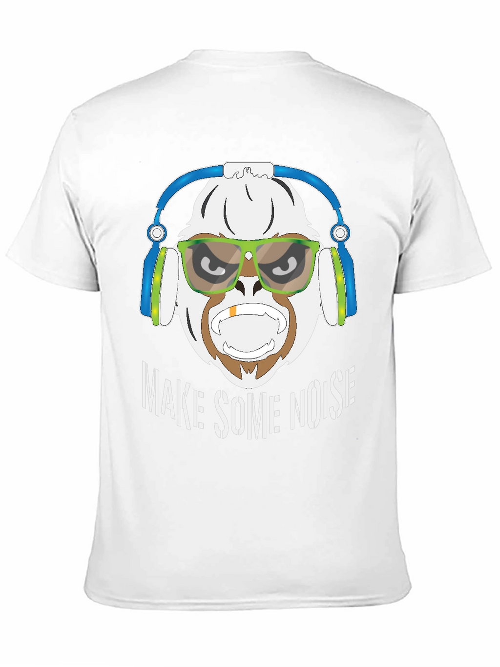 Make Some Noise T-Shirt Gorilla Headphones Tee