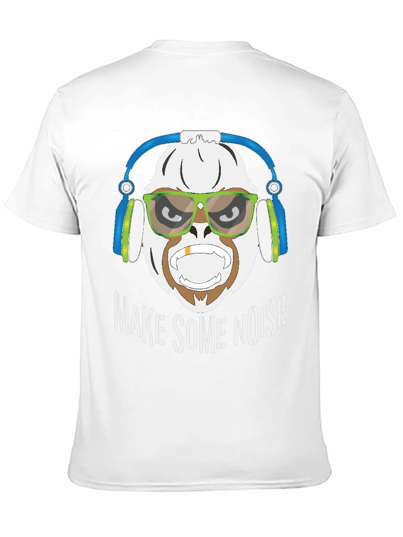 Make Some Noise T-Shirt Gorilla Headphones Tee