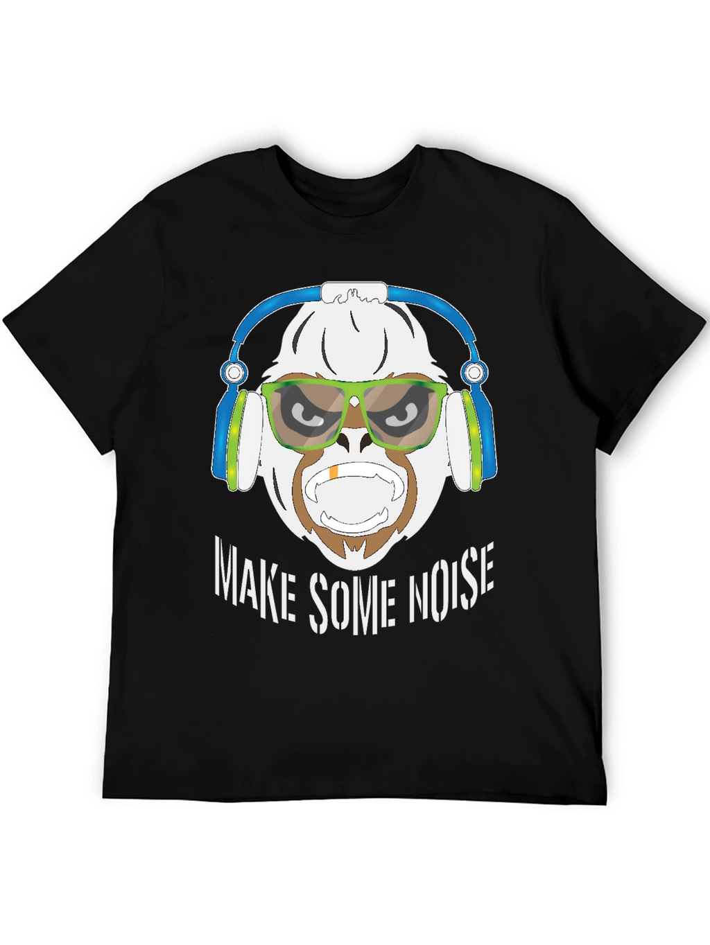 Make Some Noise T-Shirt Gorilla Headphones Tee