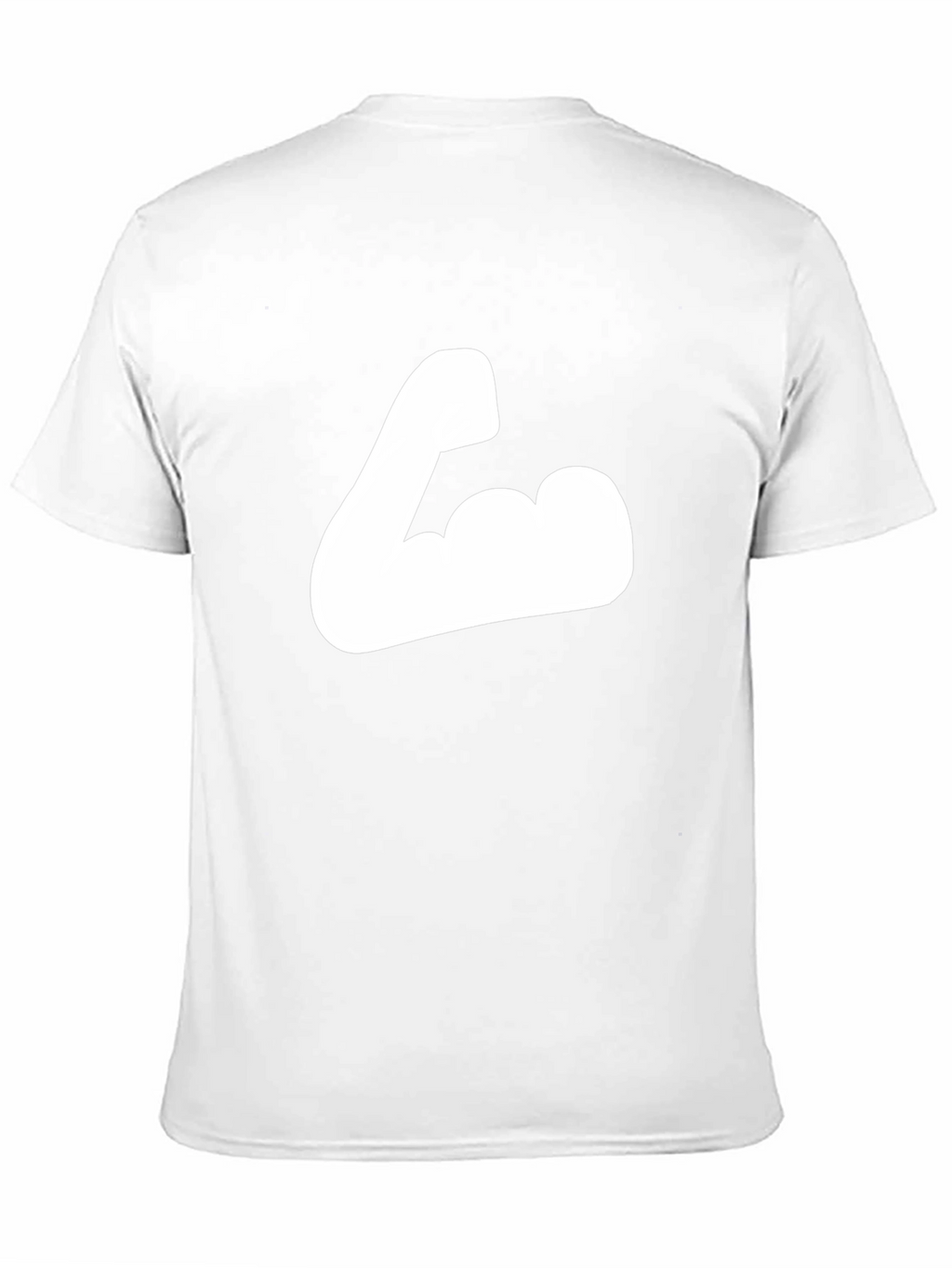 Black T-Shirt with Flexing Arm Graphic