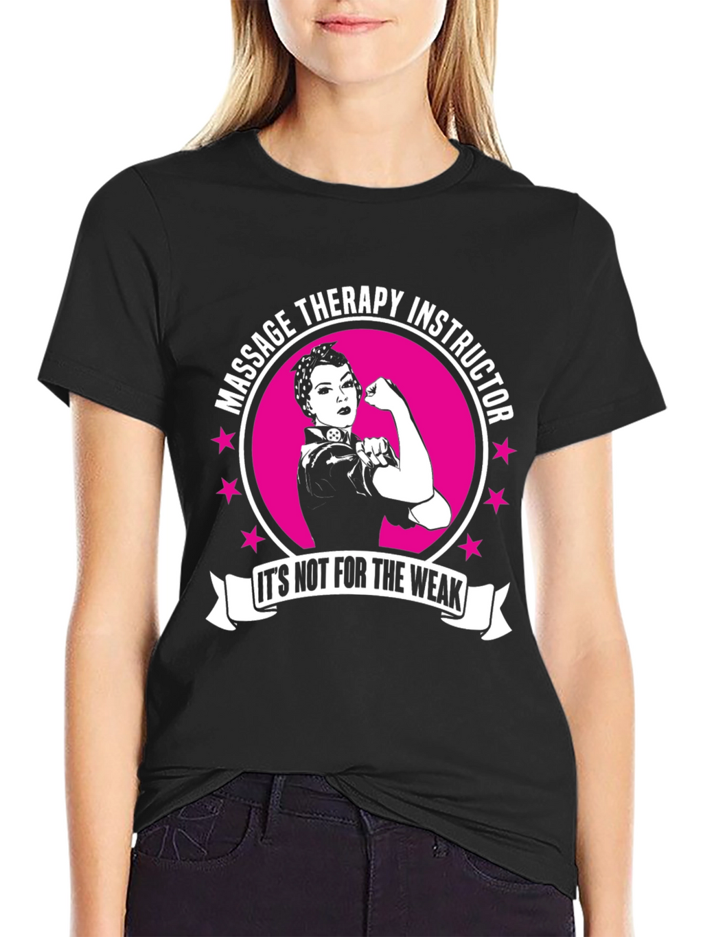 Massage Therapy Instructor T-Shirt - Strong Women Design