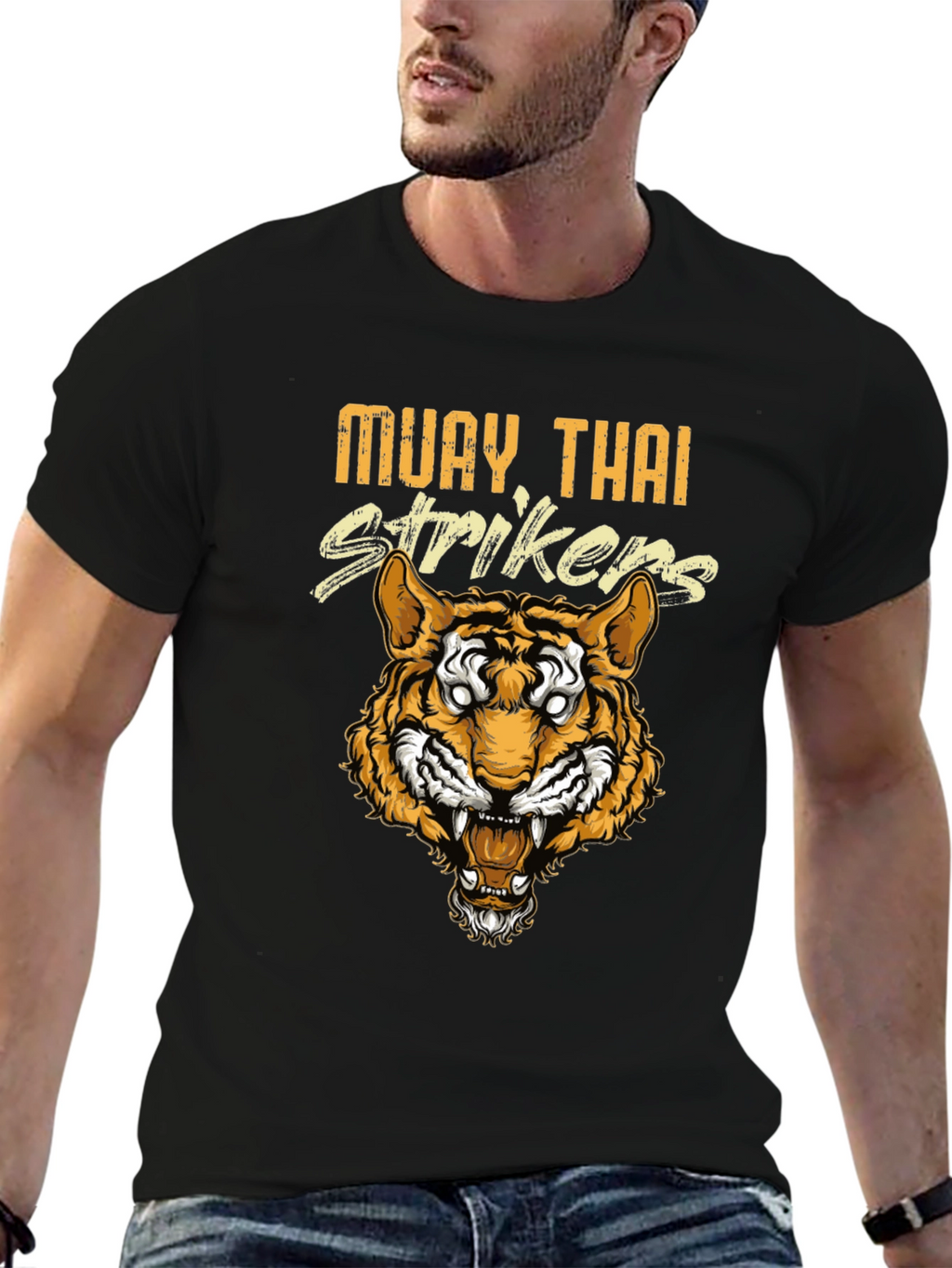 Muay Thai Strikers Graphic Tee - Tiger Design