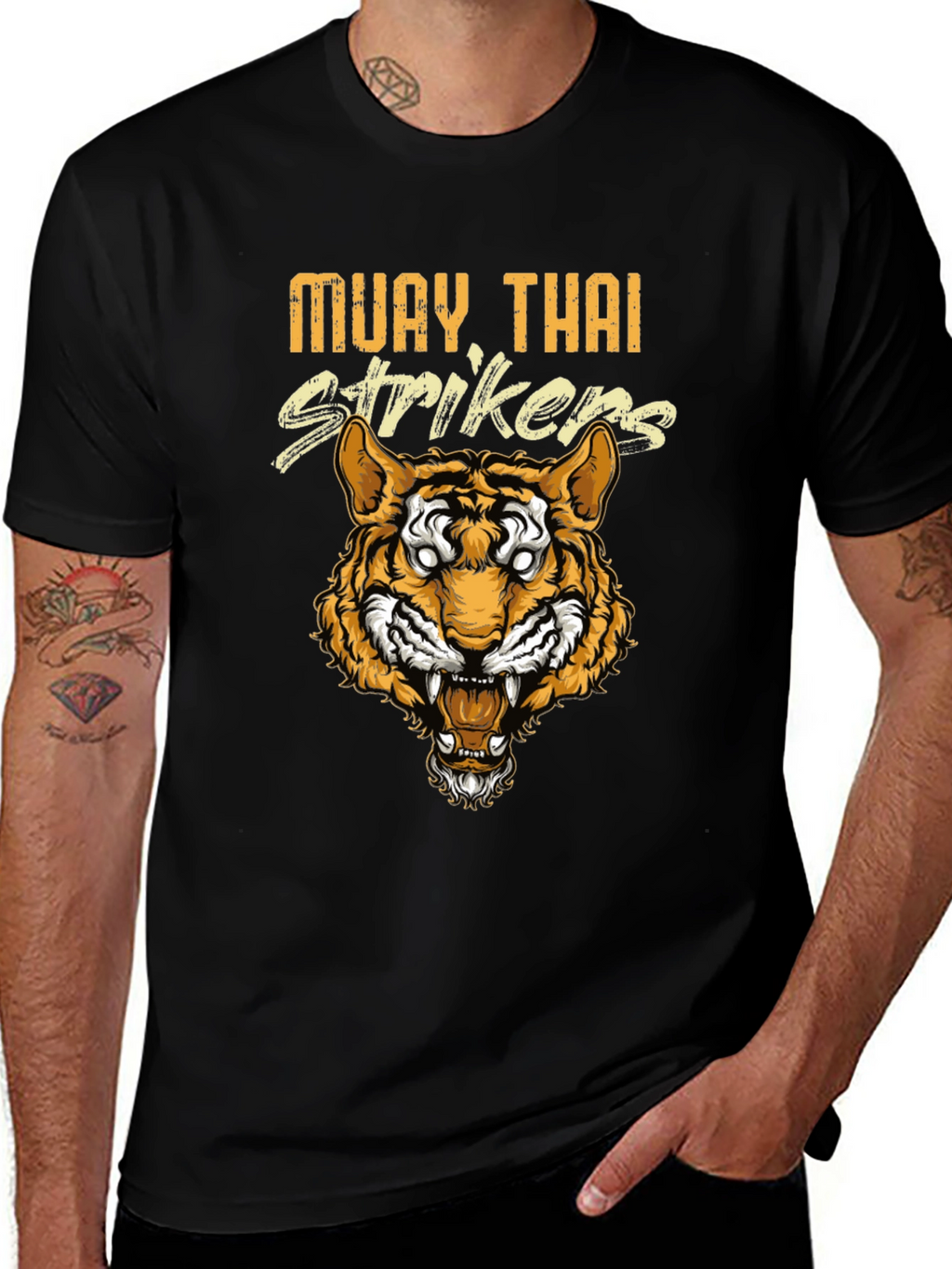 Muay Thai Strikers Graphic Tee - Tiger Design