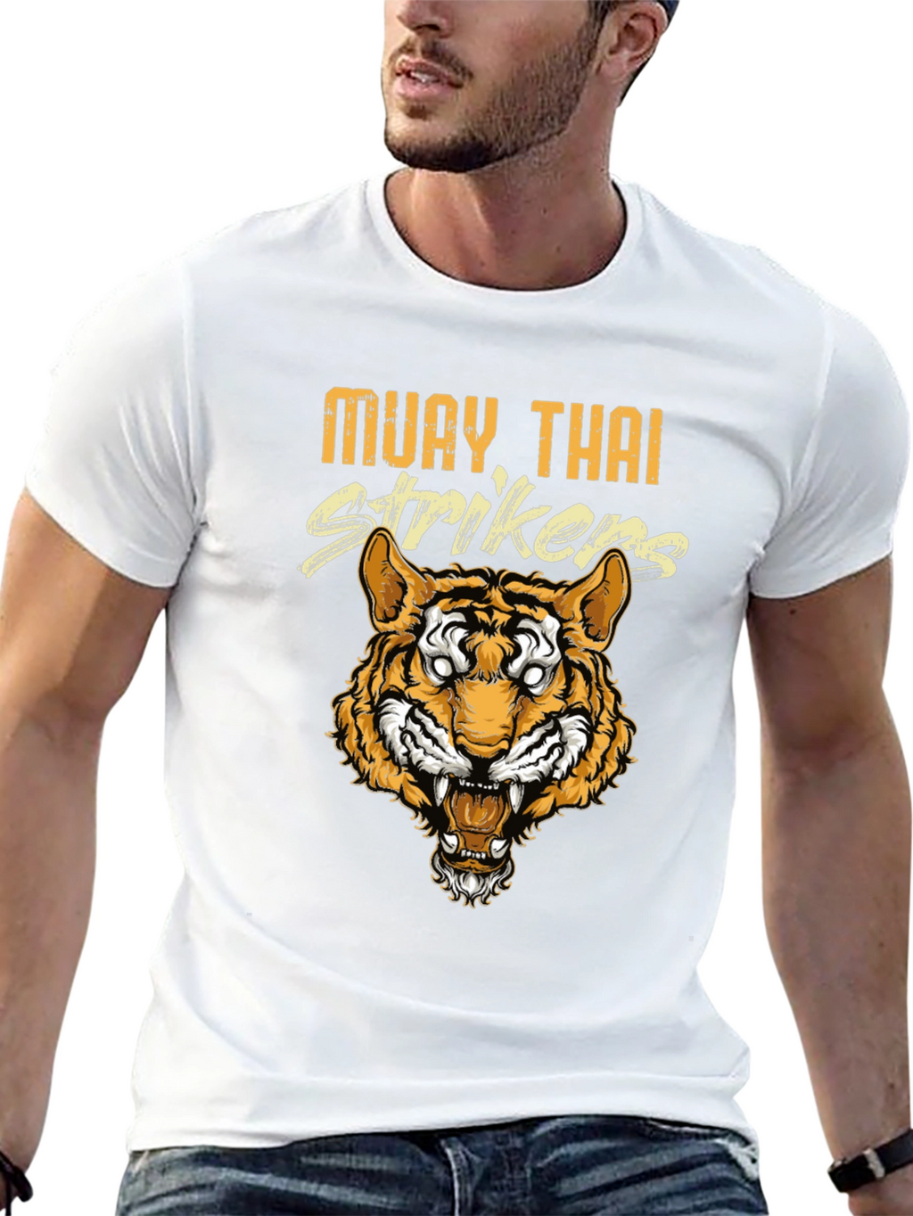 Muay Thai Strikers Graphic Tee - Tiger Design