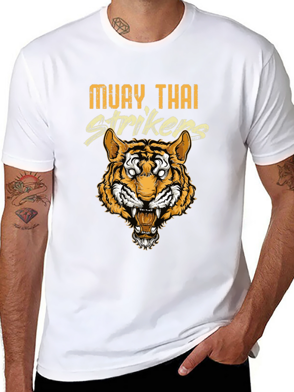 Muay Thai Strikers Graphic Tee - Tiger Design