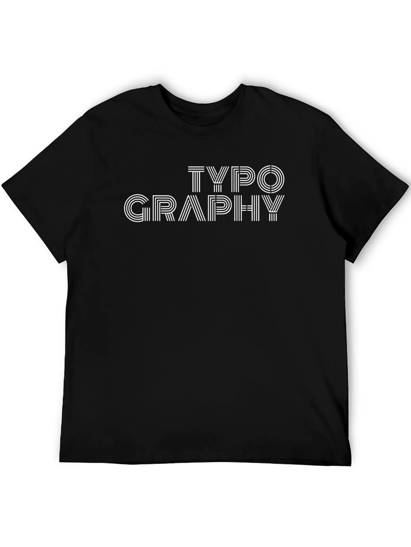 Typography Tee - Bold Style Black T-Shirt