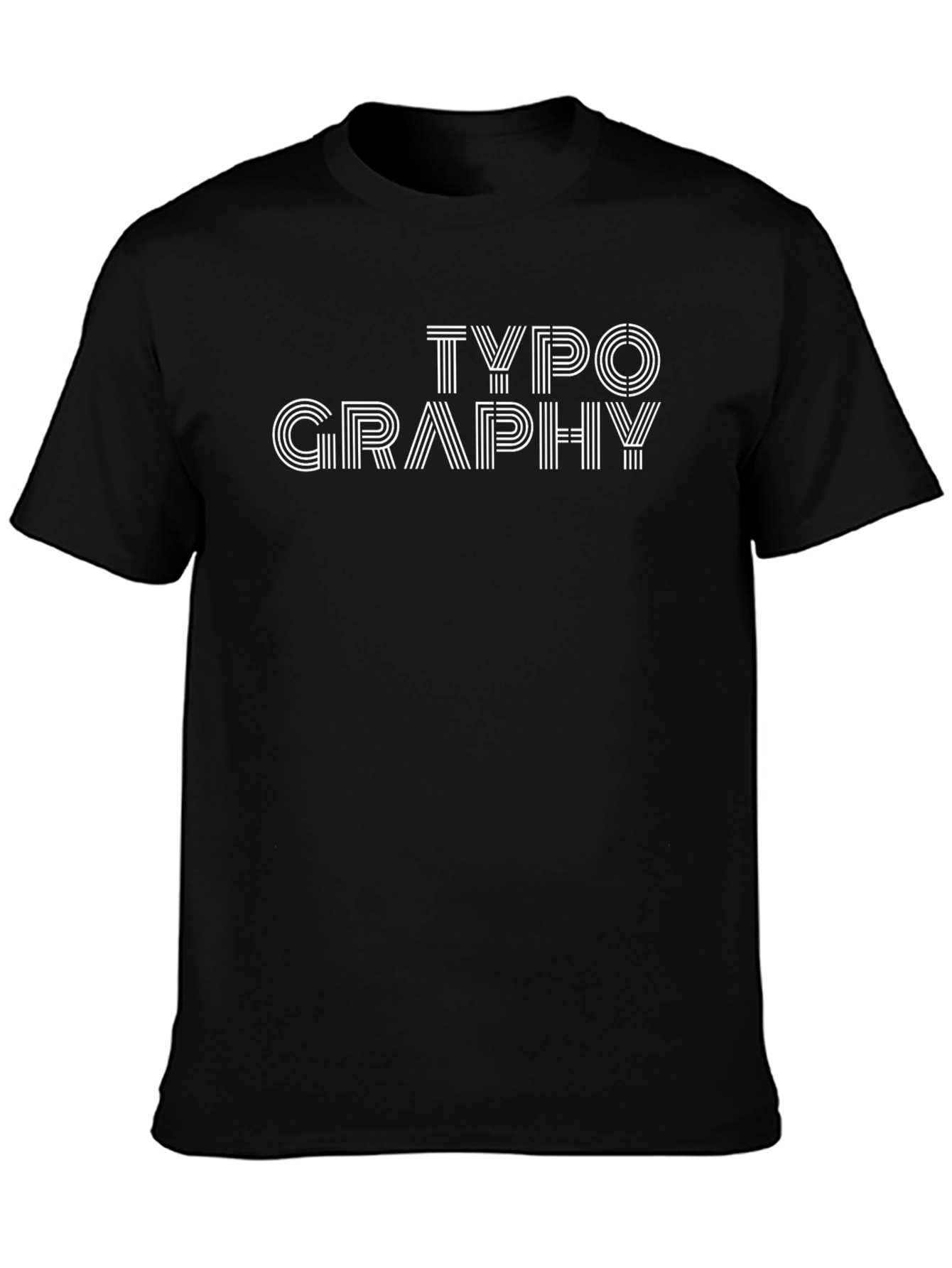 Typography Tee - Bold Style Black T-Shirt