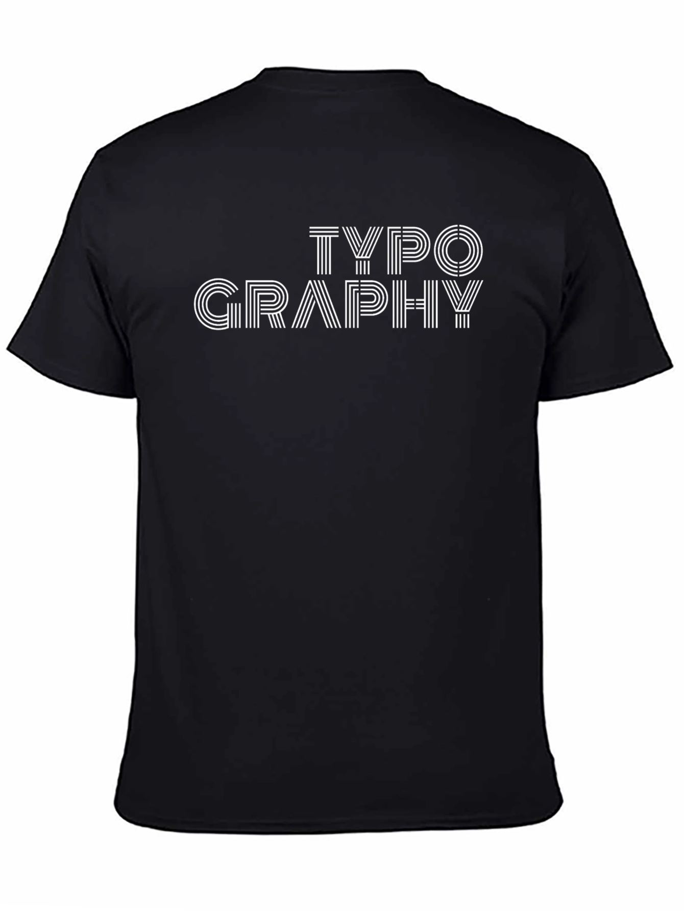 Typography Tee - Bold Style Black T-Shirt