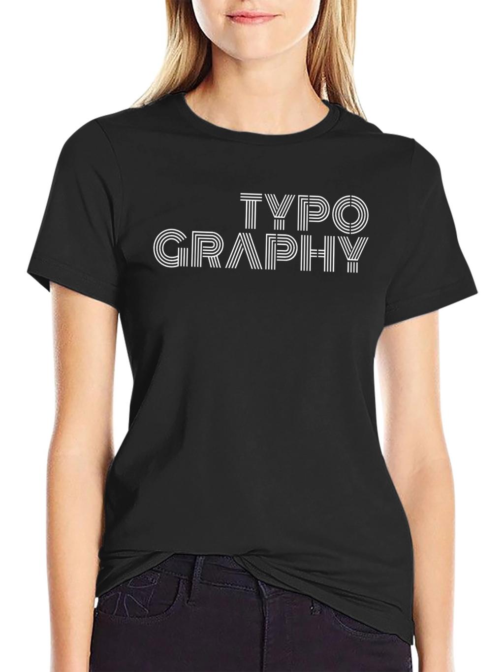 Typography Tee - Bold Style Black T-Shirt