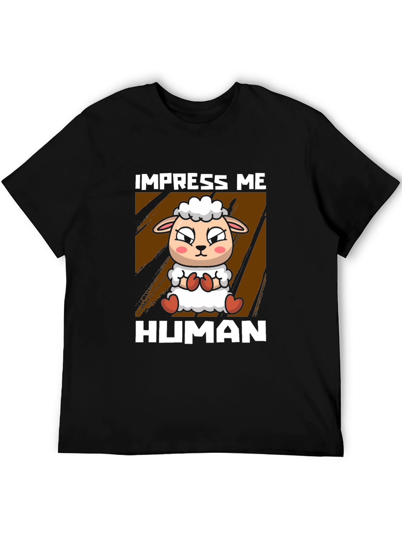 Impress Me Human Sheep Graphic T-Shirt