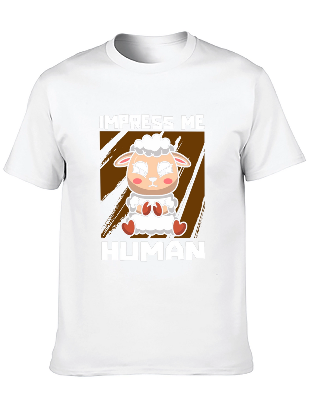 Impress Me Human Sheep Graphic T-Shirt