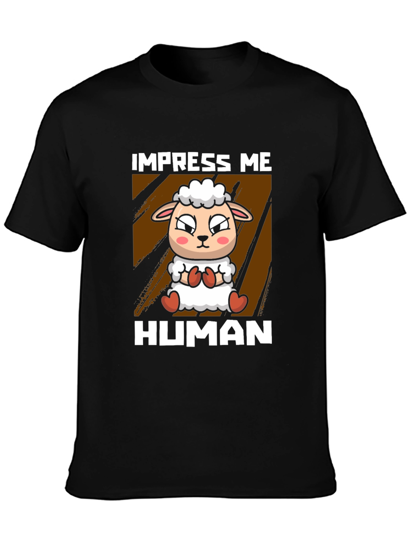 Impress Me Human Sheep Graphic T-Shirt