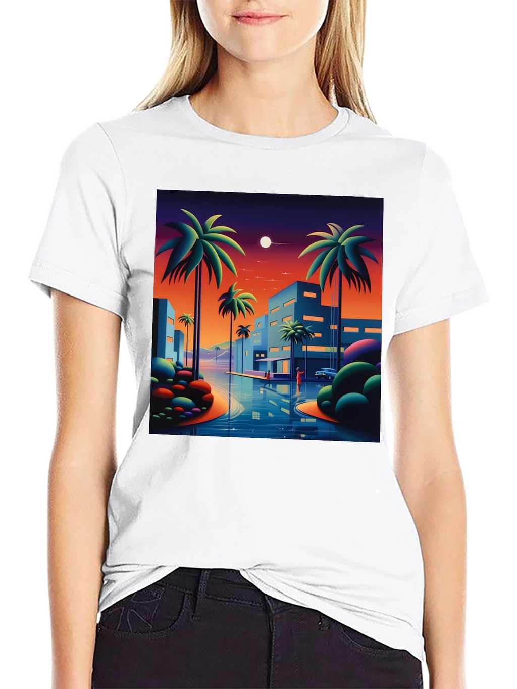 Sunset Palm Graphic Tee